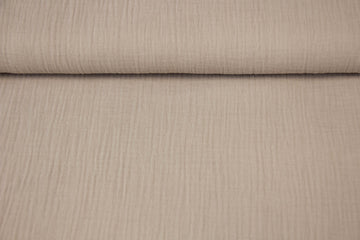 Musselin, Double Gauze, taupe, 0,5 m